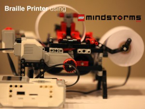tiskalnik za slepe iz kock LEGO
