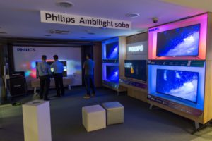 nova dnevna soba Philips Ambilight v Big Bangu v BTC Ljubljana